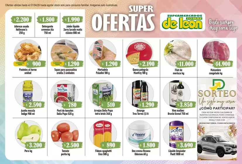Catálogo Supermercado Tomas de Leon en Godoy Cruz | Ofertas Supermercado Tomas de Leon | 2026-03-27T00:00:00.000Z - 2026-04-01T00:00:00.000Z