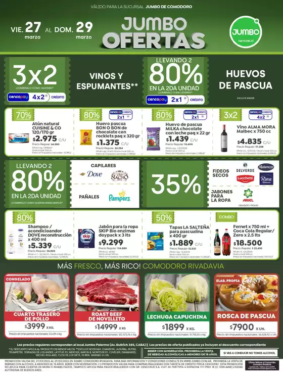 Catálogo Jumbo en San Miguel (Buenos Aires) | Ofertas | Comodoro | 2026-03-27T00:00:00.000Z - 2026-03-29T00:00:00.000Z