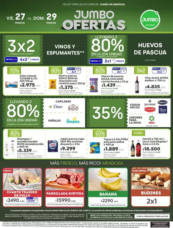 Catálogo Jumbo en San Miguel (Buenos Aires) | Ofertas | Mendoza | 2026-03-27T00:00:00.000Z - 2026-03-29T00:00:00.000Z