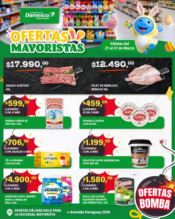 Catálogo Supermercados Damesco en Comodoro Rivadavia | Ofertas MAYORISTA 27 al 31 03 | 2026-03-27T00:00:00.000Z - 2026-03-31T00:00:00.000Z