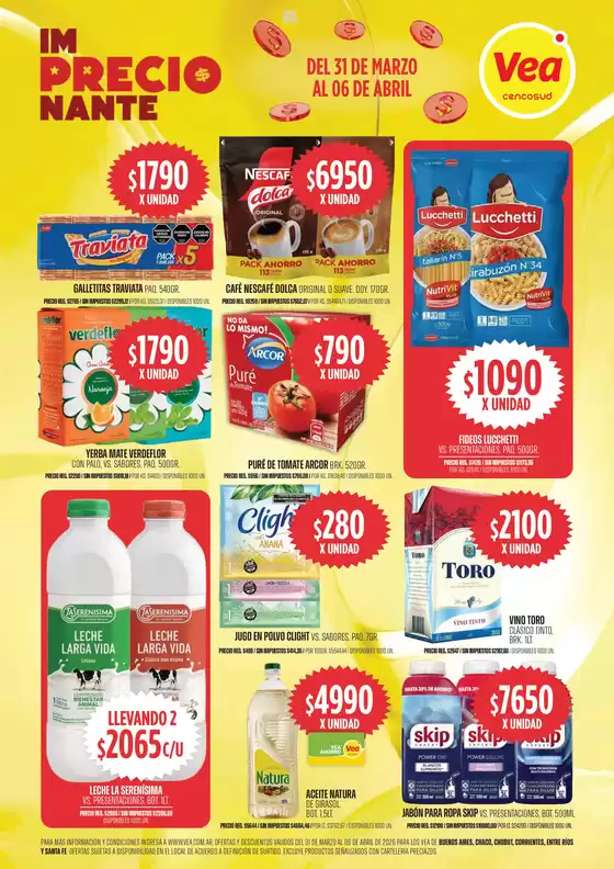 Catálogo Supermercados Vea en Bahía Blanca | Oferta imPRECIOnante | BA Nea Chubut | 2026-03-31T00:00:00.000Z - 2026-04-06T00:00:00.000Z