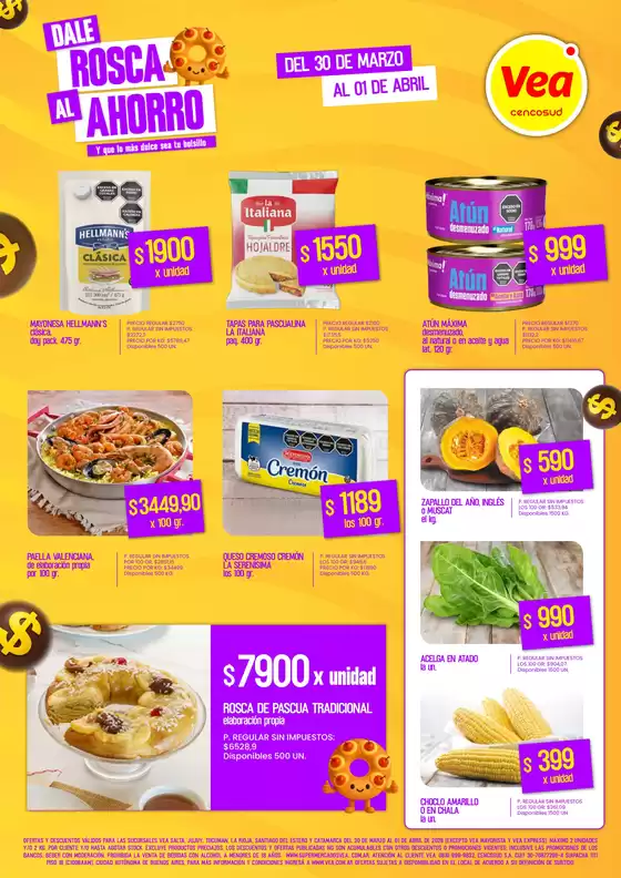 Catálogo Supermercados Vea | Oferta Intrasemana Pascuas | 2026-03-30T00:00:00.000Z - 2026-04-01T00:00:00.000Z