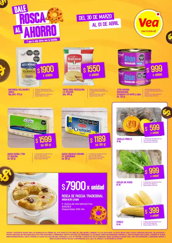 Catálogo Supermercados Vea en Bahía Blanca | Oferta Pascuas Córdoba | 2026-03-30T00:00:00.000Z - 2026-04-01T00:00:00.000Z