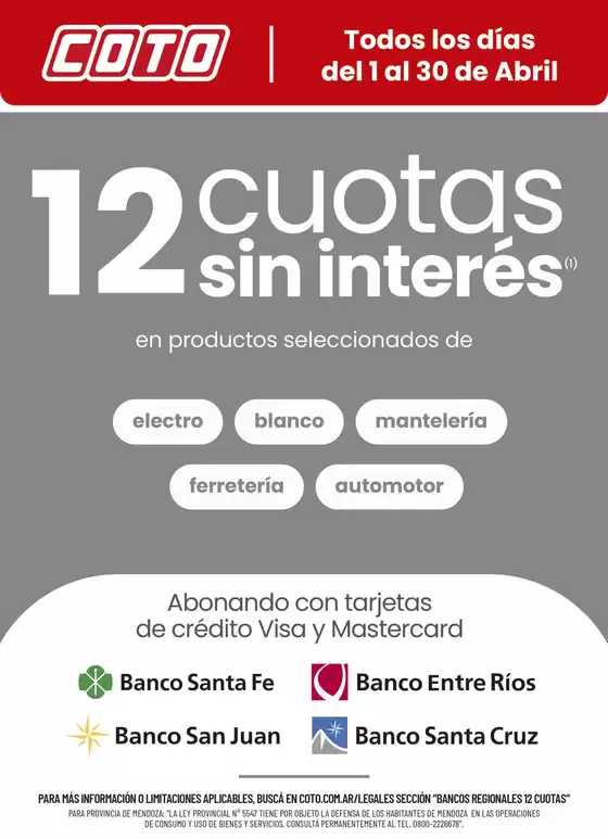 Catálogo Coto | Coto Bancos Regionales | 2026-04-01T00:00:00.000Z - 2026-04-30T00:00:00.000Z