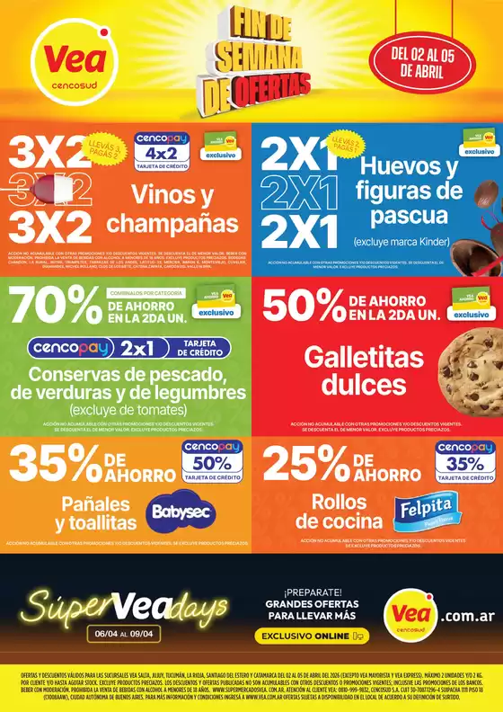 Catálogo Supermercados Vea | Oferta fin de semana | 2026-04-02T00:00:00.000Z - 2026-04-09T00:00:00.000Z