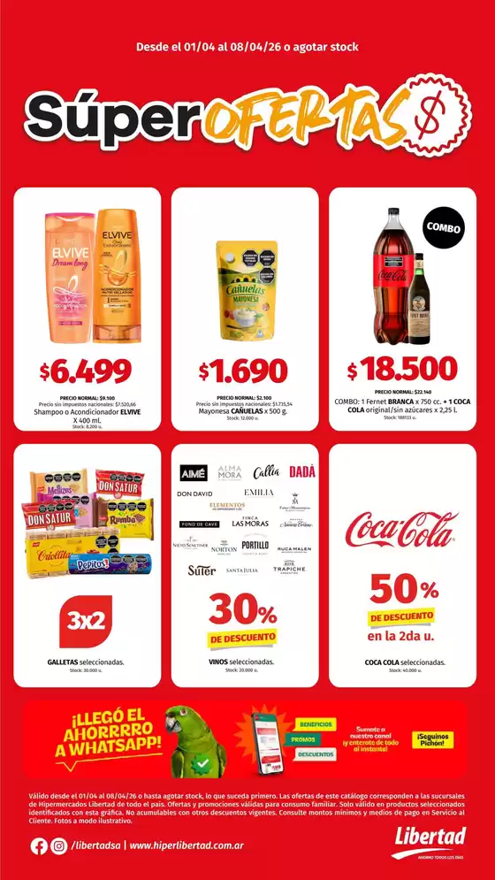 Catálogo Hiper Libertad en San Antonio Oeste | Ahorra ahora con nuestras ofertas | 2026-04-01T00:00:00.000Z - 2026-04-08T00:00:00.000Z