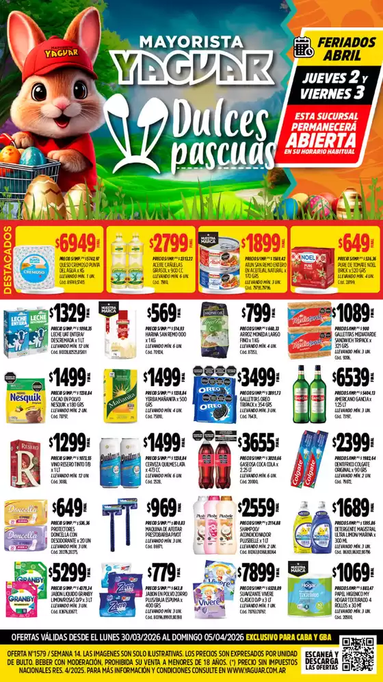 Catálogo Supermercados Yaguar | Dulces Pascuas | 2026-04-03T00:00:00.000Z - 2026-04-05T00:00:00.000Z
