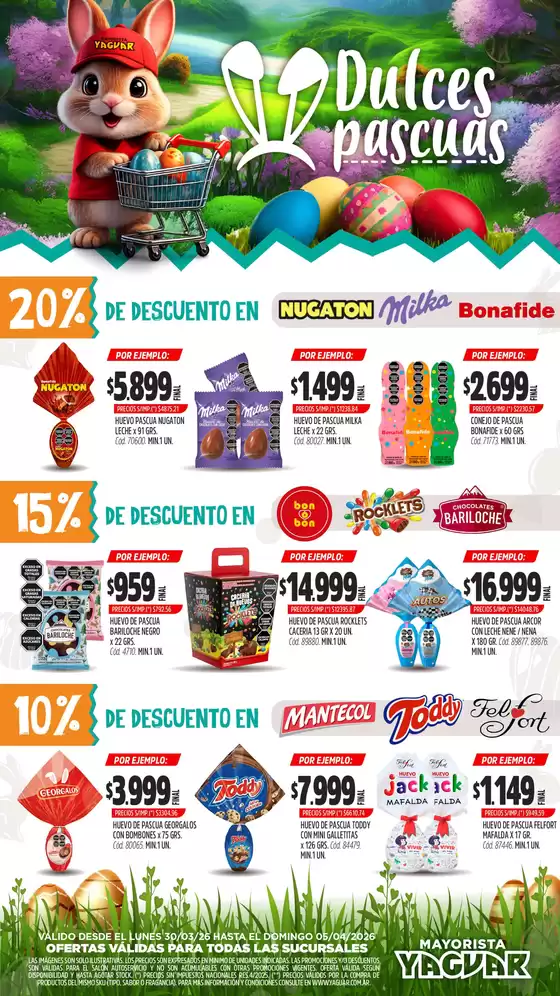 Catálogo Supermercados Yaguar | Dulces Pascuas!! | 2026-04-03T00:00:00.000Z - 2026-04-05T00:00:00.000Z