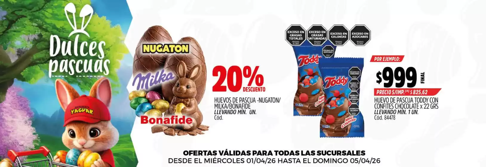 Catálogo Supermercados Yaguar | Dulces Pascuas! | 2026-04-03T00:00:00.000Z - 2026-04-05T00:00:00.000Z