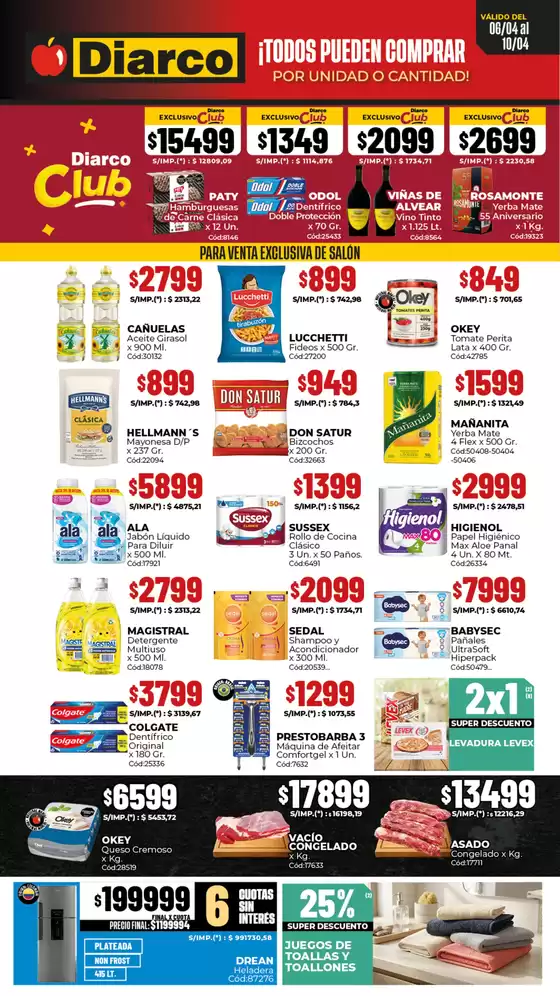 Catálogo Diarco | OFERTAS INTERIOR | 2026-04-06T00:00:00.000Z - 2026-04-10T00:00:00.000Z