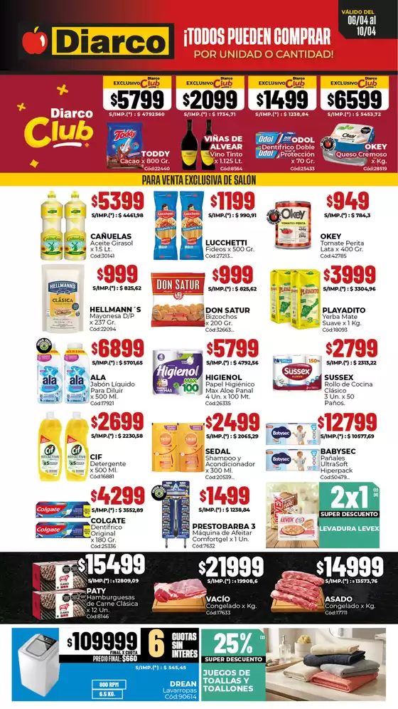 Catálogo Diarco | OFERTAS SUR | 2026-04-06T00:00:00.000Z - 2026-04-10T00:00:00.000Z