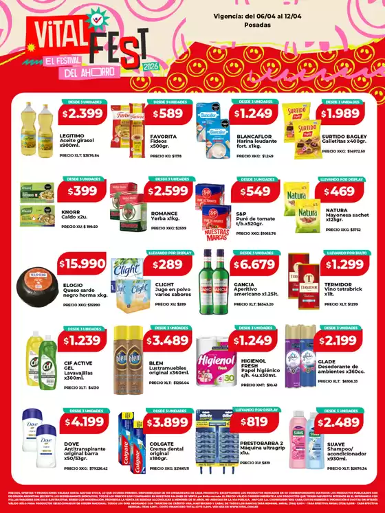 Catálogo Supermayorista Vital | Ofertas principales para ahorradores | 2026-04-06T00:00:00.000Z - 2026-04-12T00:00:00.000Z