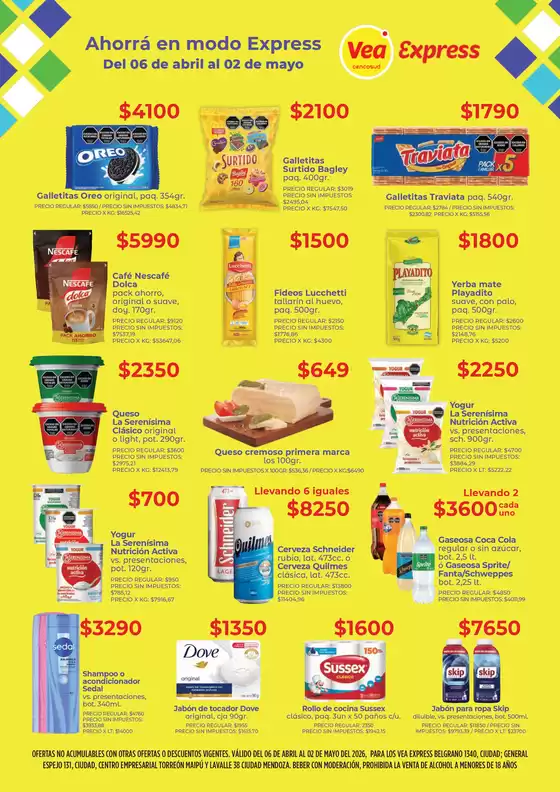 Catálogo Supermercados Vea | Ofertas Vea Express | 2026-04-06T00:00:00.000Z - 2026-05-02T00:00:00.000Z