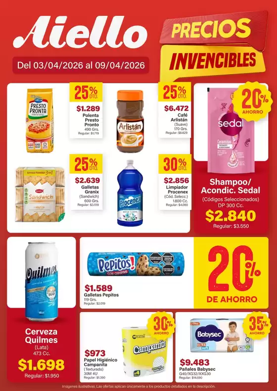 Catálogo Supermercados Aiello en Hurlingham | Ofertas Supermercados Aiello | 2026-04-03T00:00:00.000Z - 2026-04-09T00:00:00.000Z