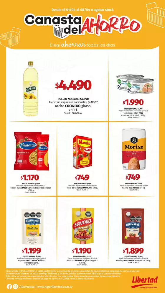 Catálogo Hiper Libertad en Hurlingham | Ofertas para cazadores de gangas | 2026-04-01T00:00:00.000Z - 2026-04-08T00:00:00.000Z