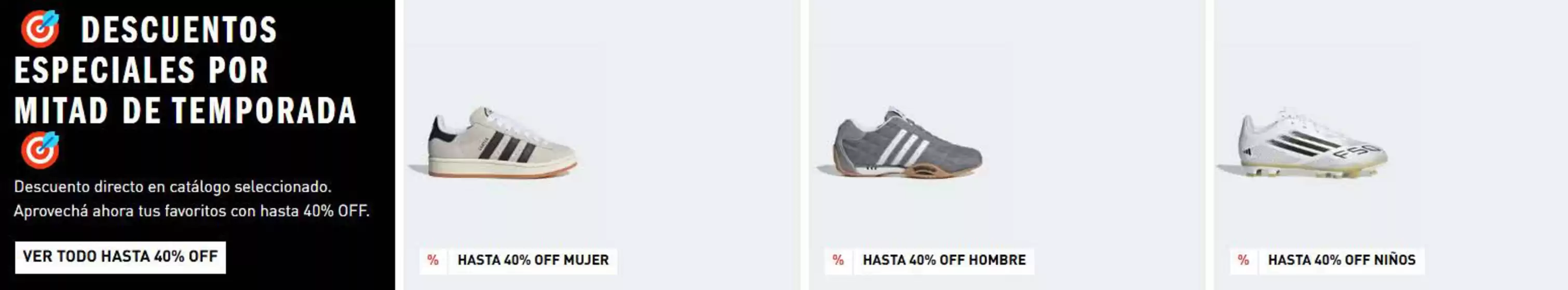 Catálogo Adidas | Hasta 40% off | 2026-04-08T00:00:00.000Z - 2026-04-21T00:00:00.000Z