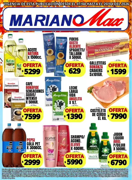 Catálogo Supermercados Mariano Max | Ofertas Supermercados Mariano Max | 2026-04-07T00:00:00.000Z - 2026-04-20T00:00:00.000Z
