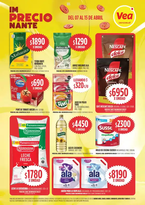 Catálogo Supermercados Vea | Oferta imPRECIOnante | BA Nea Chubut | 2026-04-07T00:00:00.000Z - 2026-04-15T00:00:00.000Z