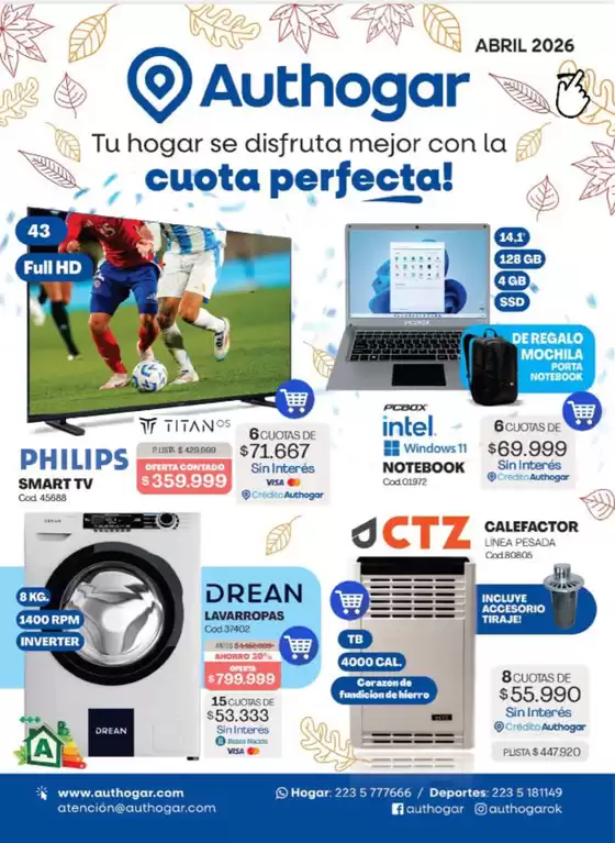 Catálogo Authogar | Catálogo de ofertas | 2026-04-08T00:00:00.000Z - 2026-04-30T00:00:00.000Z