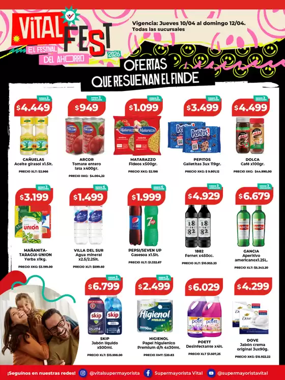Catálogo Supermayorista Vital | Ofertas principales para ahorradores | 2026-04-10T00:00:00.000Z - 2026-04-12T00:00:00.000Z