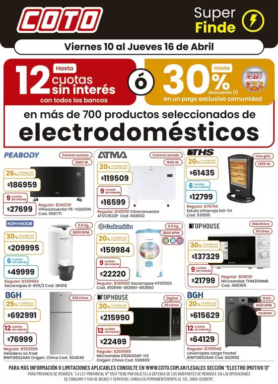 Catálogo Coto | Coto Afiche Electro Motivo | 2026-04-10T00:00:00.000Z - 2026-04-16T00:00:00.000Z