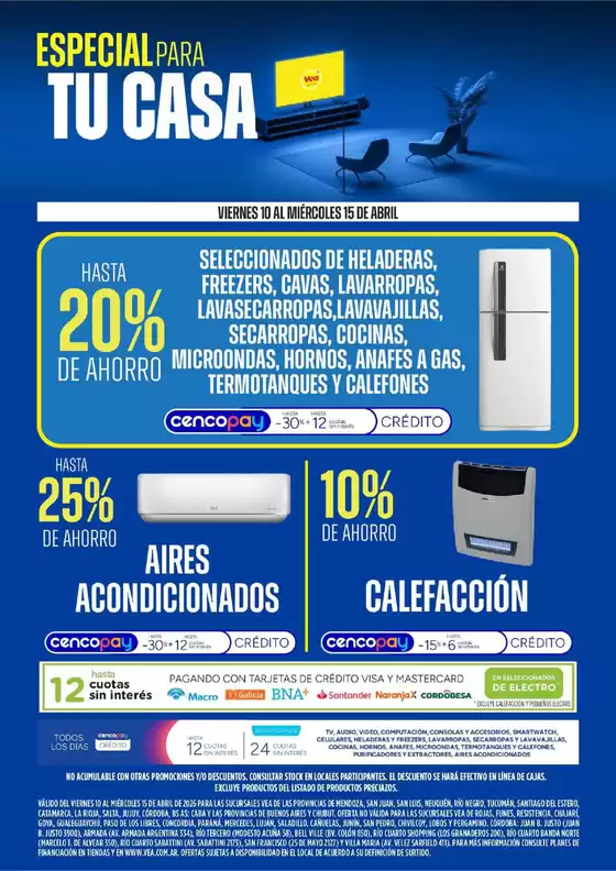 Catálogo Supermercados Vea | Ofertas especial para tu casa | 2026-04-10T00:00:00.000Z - 2026-04-15T00:00:00.000Z