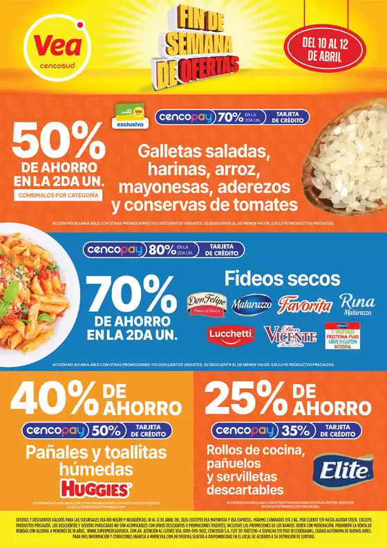 Catálogo Supermercados Vea | Ofertas Fin de semana Patagonia | 2026-04-10T00:00:00.000Z - 2026-04-12T00:00:00.000Z