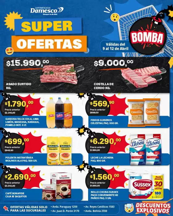 Catálogo Supermercados Damesco en Neuquén | Ofertas minoristas 9 al 12 04 | 2026-04-09T00:00:00.000Z - 2026-04-12T00:00:00.000Z