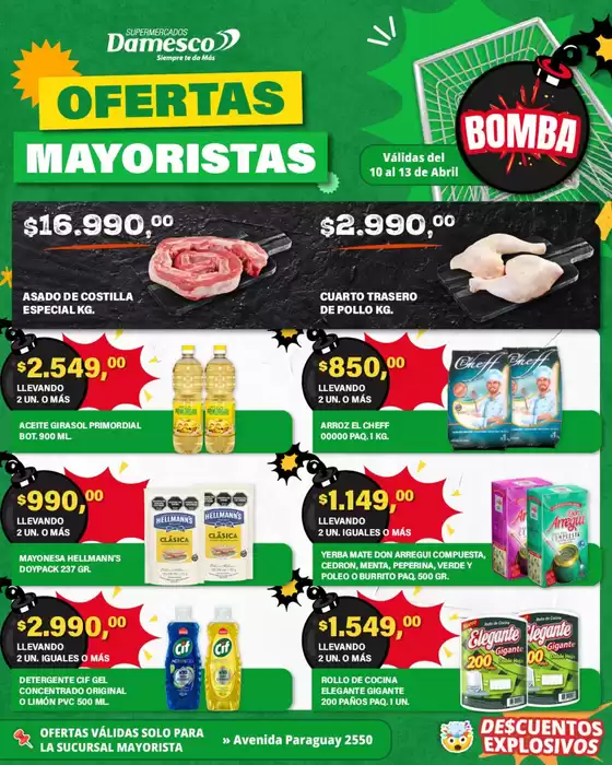Catálogo Supermercados Damesco | Ofertas MAYORISTA 10 al 13 04 | 2026-04-10T00:00:00.000Z - 2026-04-13T00:00:00.000Z
