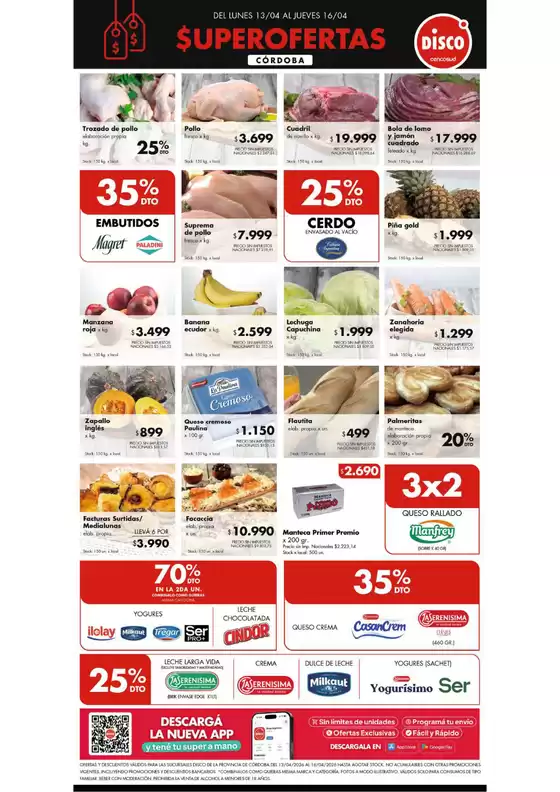 Catálogo Disco en El Calafate | FERIA DE FRESCOS CORDOBA | 2026-04-13T00:00:00.000Z - 2026-04-16T00:00:00.000Z