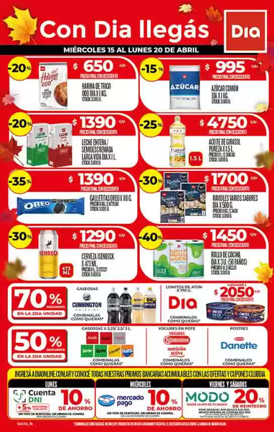 Catálogo Supermercados DIA en Fray Luis A. Beltrán (Santa Fe) | Ofertas exclusivas para nuestros clientes | 2026-04-15T00:00:00.000Z - 2026-04-20T00:00:00.000Z