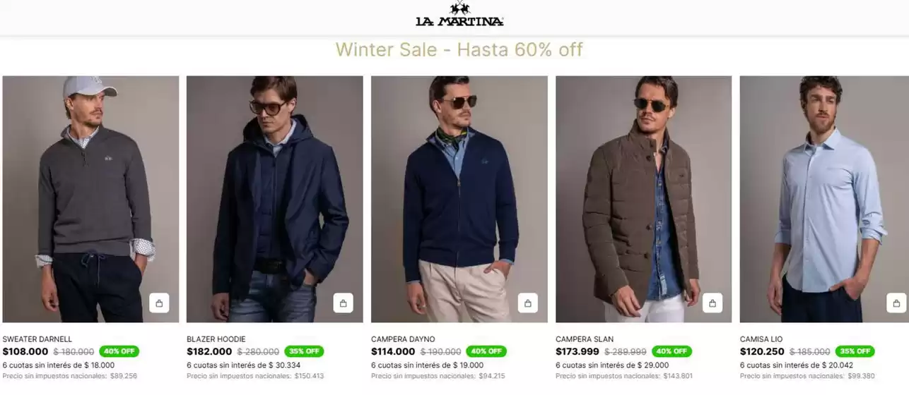 Catálogo La Martina en Avellaneda (Buenos Aires) | Promocion! Hasta 60% off | 2026-04-15T00:00:00.000Z - 2026-04-30T00:00:00.000Z