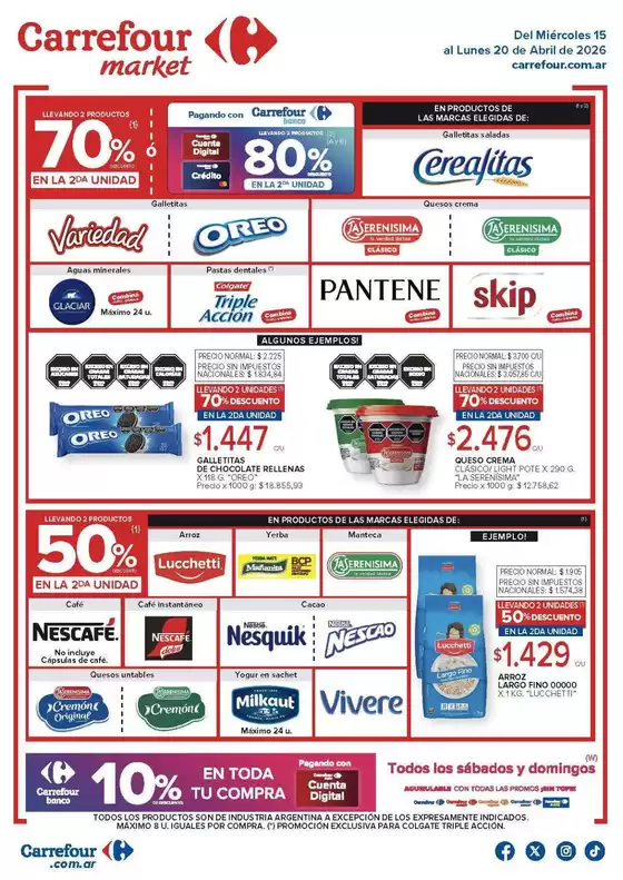 Catálogo Carrefour Market en Villa Leloir | Market Paraná y Concordia | 2026-04-15T00:00:00.000Z - 2026-04-21T00:00:00.000Z