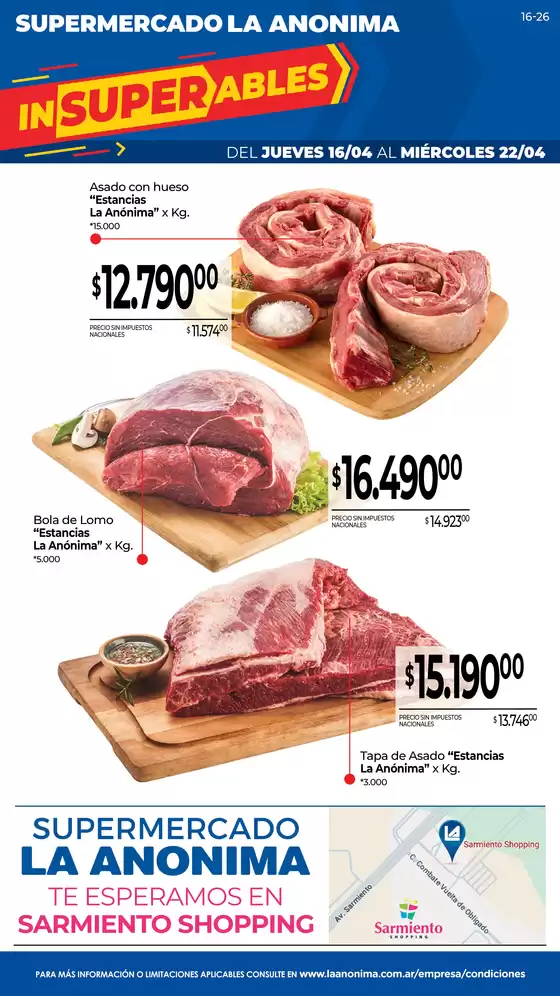 Catálogo La Anonima en Pico Truncado | Frescos | 2026-04-16T00:00:00.000Z - 2026-04-22T00:00:00.000Z