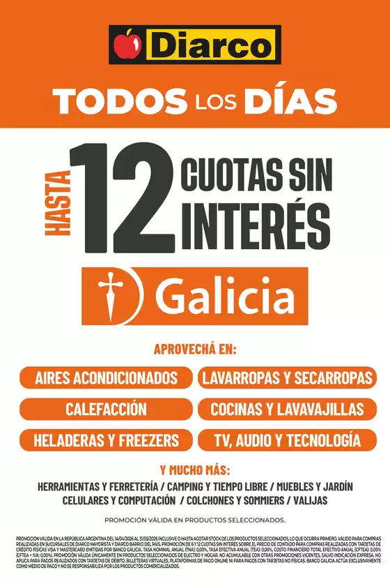 Catálogo Diarco | 12 CUOTAS GALICIA | 2026-04-14T00:00:00.000Z - 2026-04-30T00:00:00.000Z