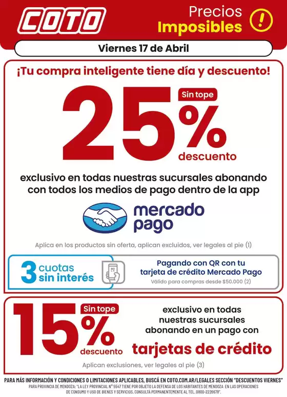 Catálogo Coto | Coto Afiche Descuento | 2026-04-17T00:00:00.000Z - 2026-04-17T00:00:00.000Z
