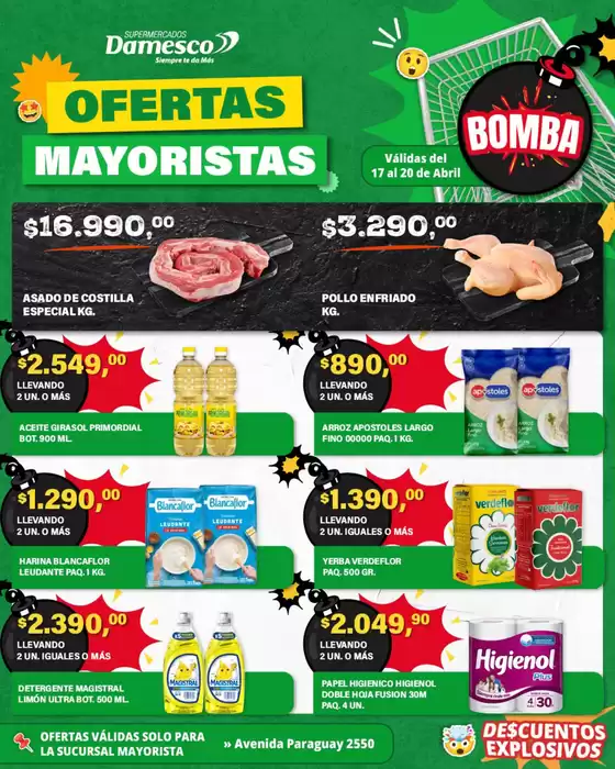Catálogo Supermercados Damesco | Ofertas MAYORISTA 17 al 20 04 | 2026-04-17T00:00:00.000Z - 2026-04-20T00:00:00.000Z