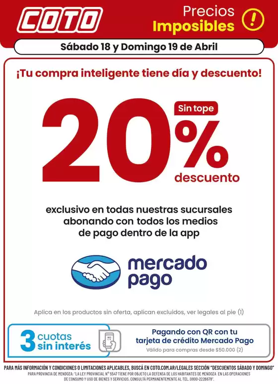 Catálogo Coto | Coto Afiche Descuento | 2026-04-18T00:00:00.000Z - 2026-04-19T00:00:00.000Z