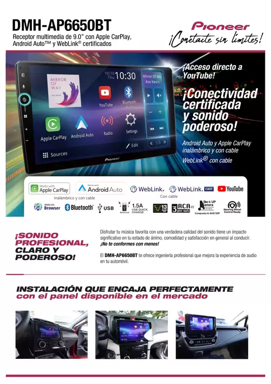 Catálogo Pioneer | Ficha DMH AP6650BT | 2026-04-20T00:00:00.000Z - 2026-05-15T00:00:00.000Z