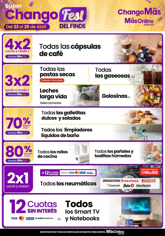 Catálogo Changomas | Super Chango Fest!! | 2026-04-24T00:00:00.000Z - 2026-04-26T00:00:00.000Z