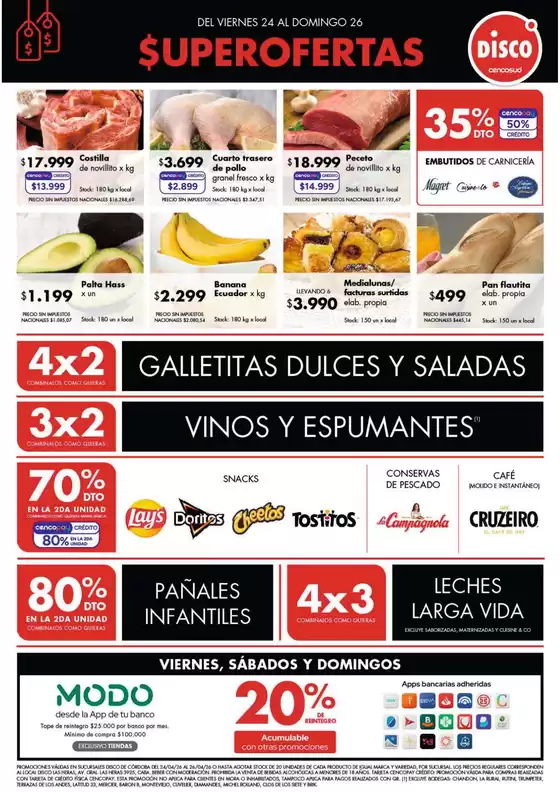 Catálogo Disco | Ofertas | Córdoba | 2026-04-24T00:00:00.000Z - 2026-04-26T00:00:00.000Z