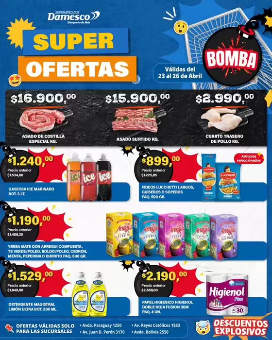Catálogo Supermercados Damesco | Ofertas minoristas 23 al 26 04 | 2026-04-23T00:00:00.000Z - 2026-04-26T00:00:00.000Z