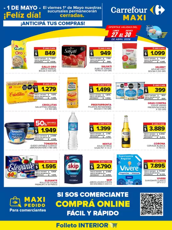 Catálogo Carrefour Maxi | Carrefour Maxi 27 Abril | 2026-04-27T00:00:00.000Z - 2026-05-01T00:00:00.000Z