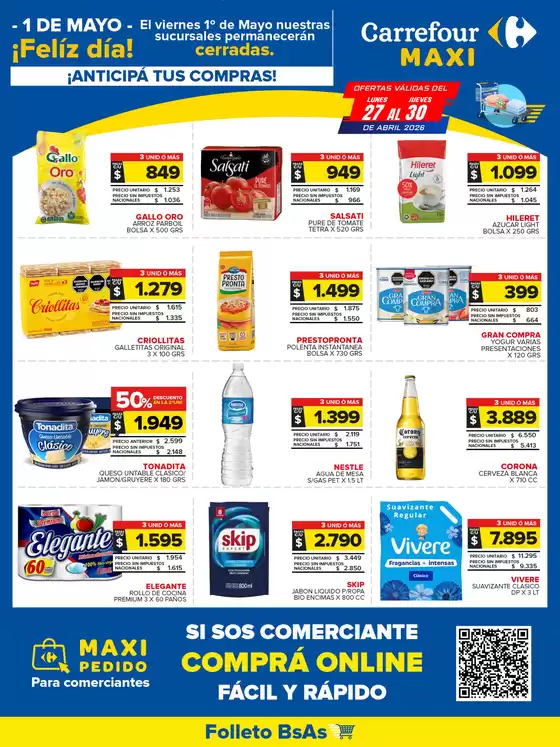 Catálogo Carrefour Maxi | Carrefour Maxi 27 Abril | 2026-04-27T00:00:00.000Z - 2026-05-01T00:00:00.000Z