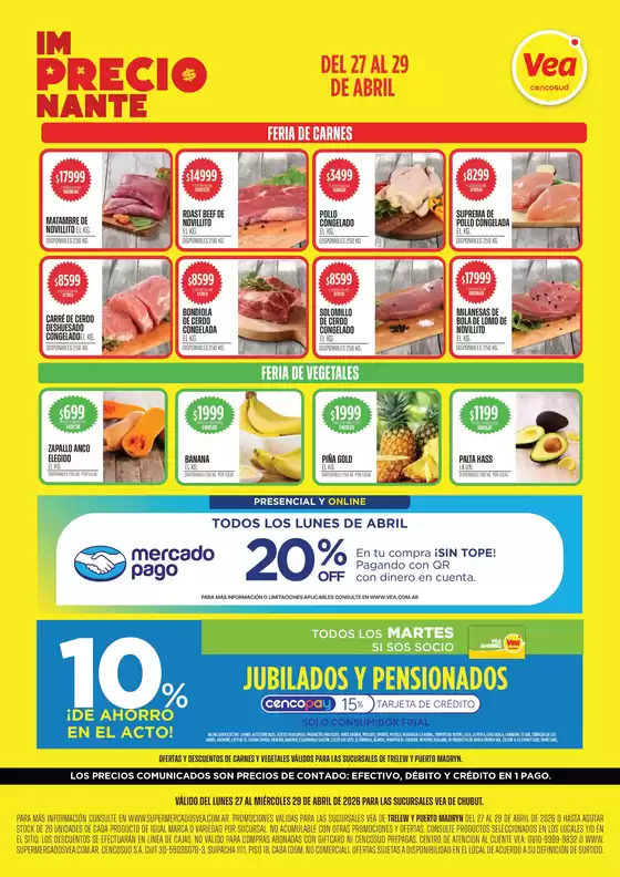 Catálogo Supermercados Vea | Oferta semanal Chubut | 2026-04-27T00:00:00.000Z - 2026-04-29T00:00:00.000Z