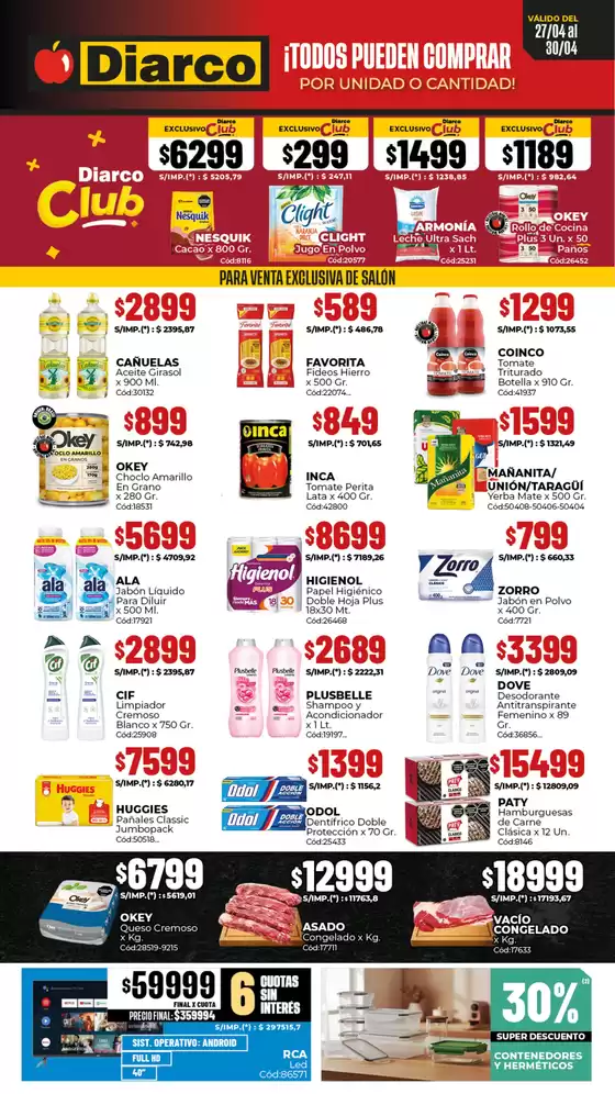 Catálogo Diarco | OFERTAS GBA | 2026-04-27T00:00:00.000Z - 2026-04-30T00:00:00.000Z