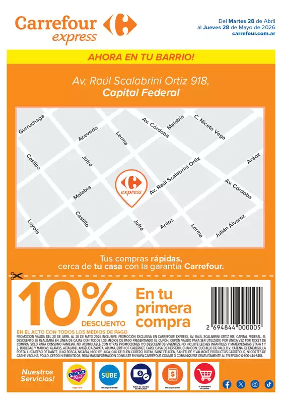 Catálogo Carrefour Express | Express Av. Raul Scalabrini Ortiz 918 CABA | 2026-04-28T00:00:00.000Z - 2026-05-28T00:00:00.000Z
