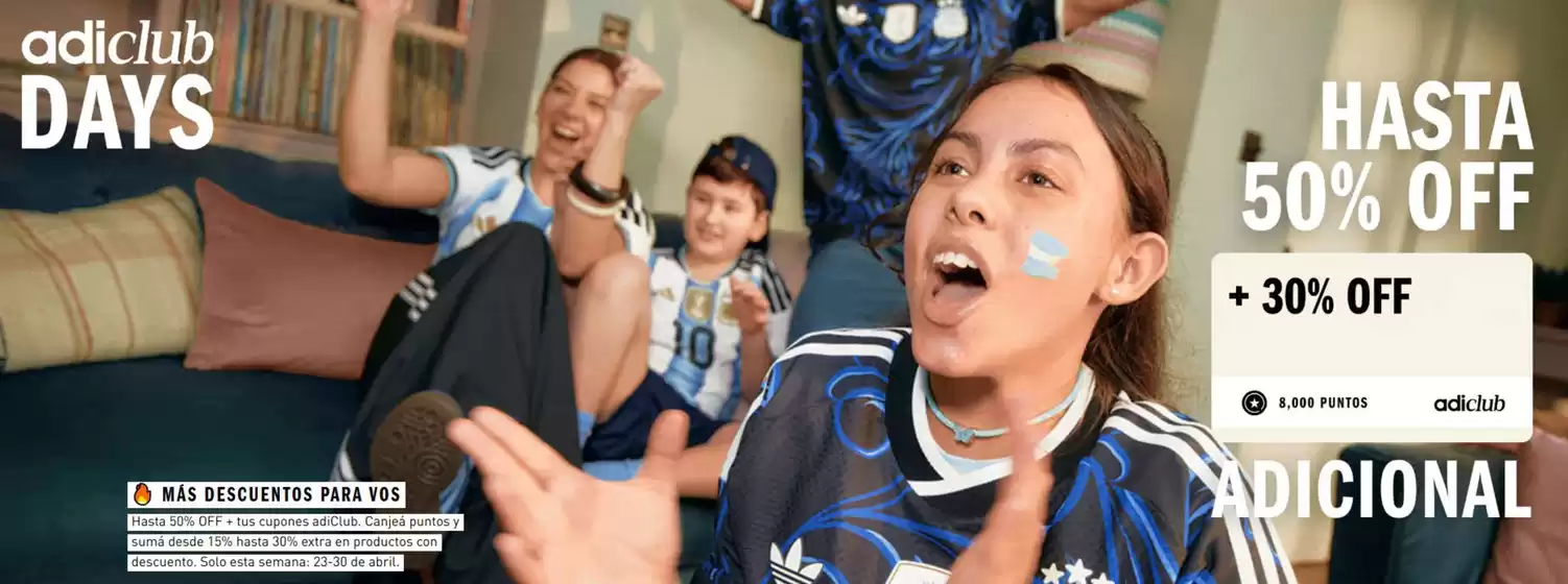 Catálogo Adidas | Promocion! Hasta 50% off | 2026-04-30T00:00:00.000Z - 2026-05-10T00:00:00.000Z