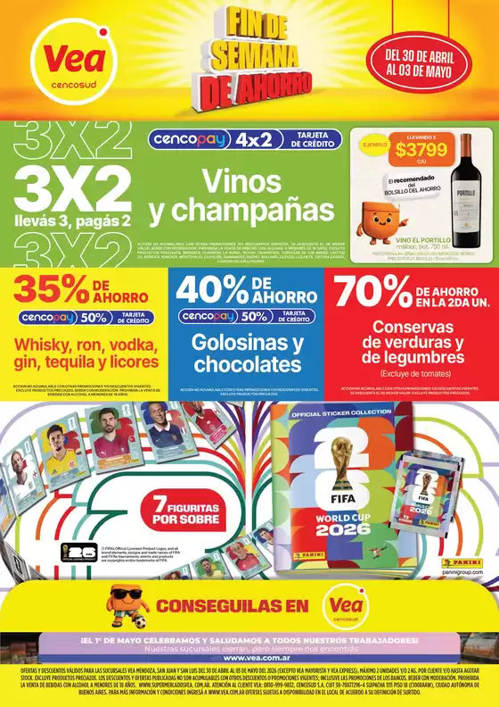 Catálogo Supermercados Vea | Ofertas fin de semana Cuyo | 2026-04-30T00:00:00.000Z - 2026-05-03T00:00:00.000Z