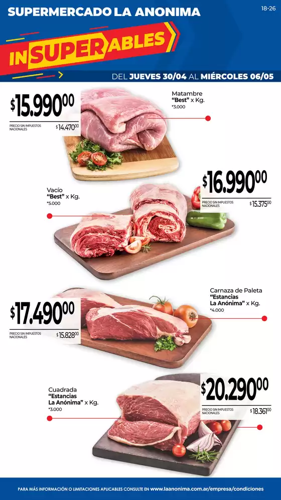 Catálogo La Anonima en Catriel | Frescos | 2026-04-30T00:00:00.000Z - 2026-05-06T00:00:00.000Z